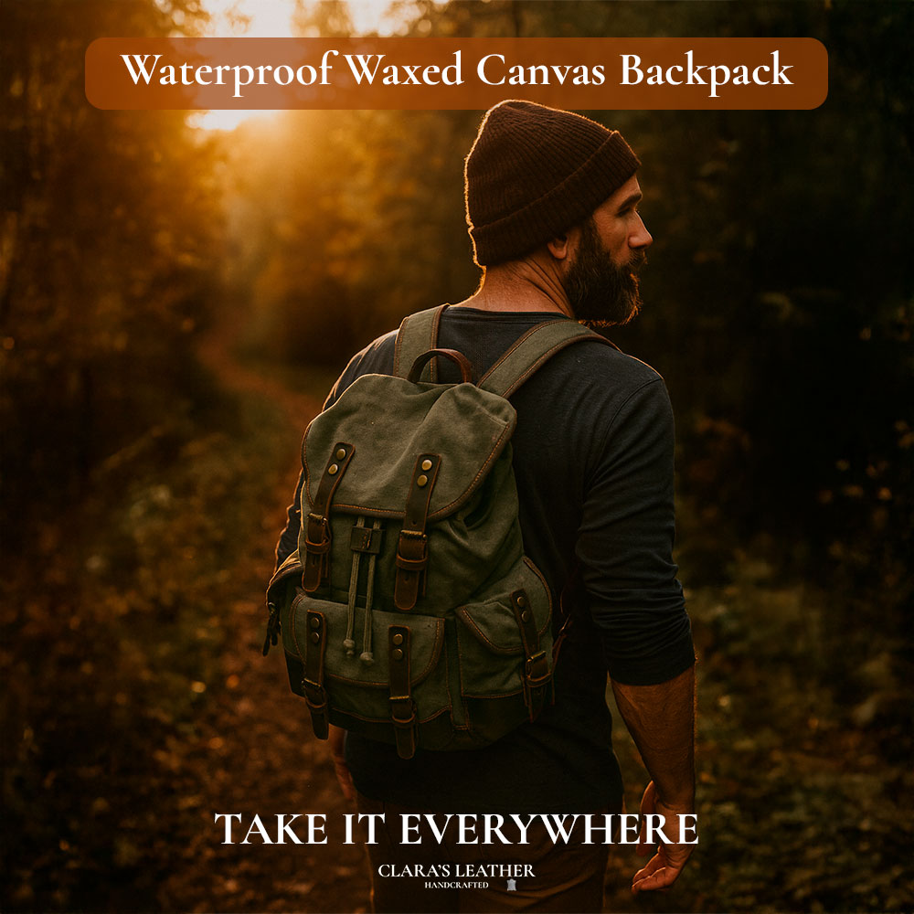 John - Heavy-Duty Canvas Hiking Backpack