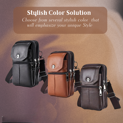 Robert - Compact Leather Crossbody Bag for Travel and Daily Use