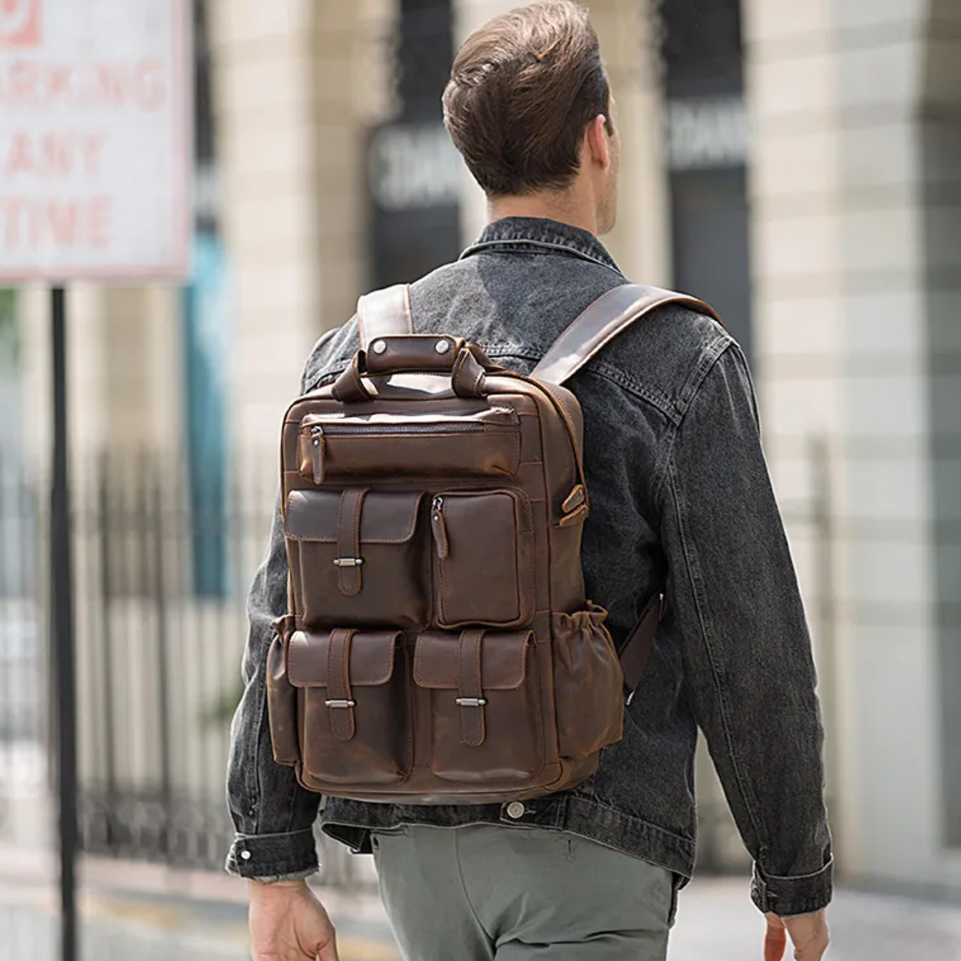 Kevin - Horse Leather Laptop Backpack
