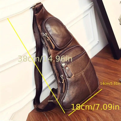 Zachary - Men’s Vintage Leather Sling Bag