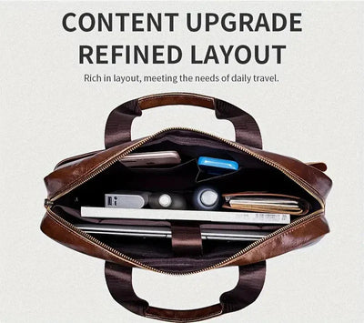 Tyler - Vintage Leather Crossbody Briefcase