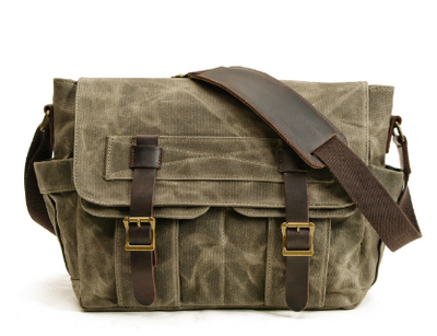 Scott - Men’s Waxed Canvas Leather Crossbody Bag