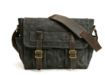 Scott - Men’s Waxed Canvas Leather Crossbody Bag