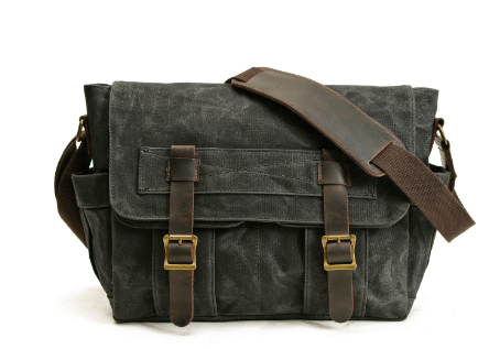 Scott - Men’s Waxed Canvas Leather Crossbody Bag