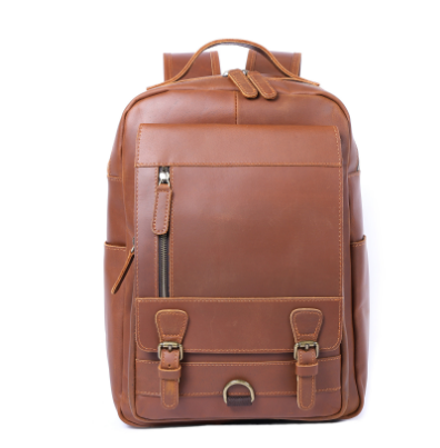 Jason - Premium Tan Leather Backpack