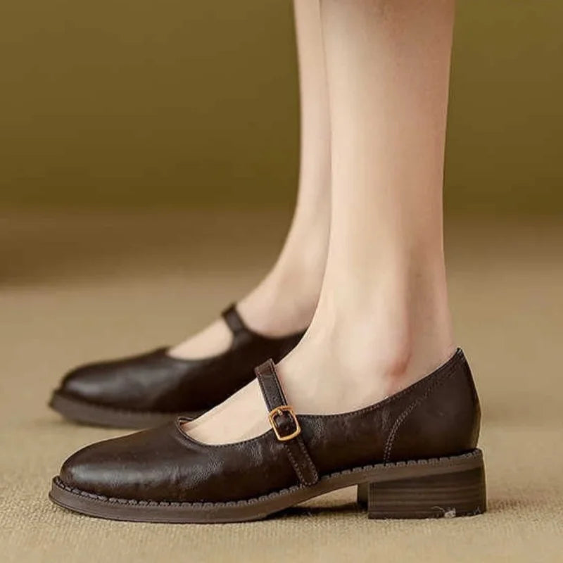 Dorvanna | Timeless Comfort Mary Janes in Soft Leather