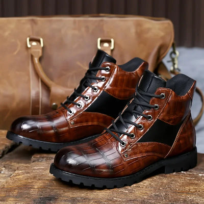 Rendell - Crocodile Leather Boots
