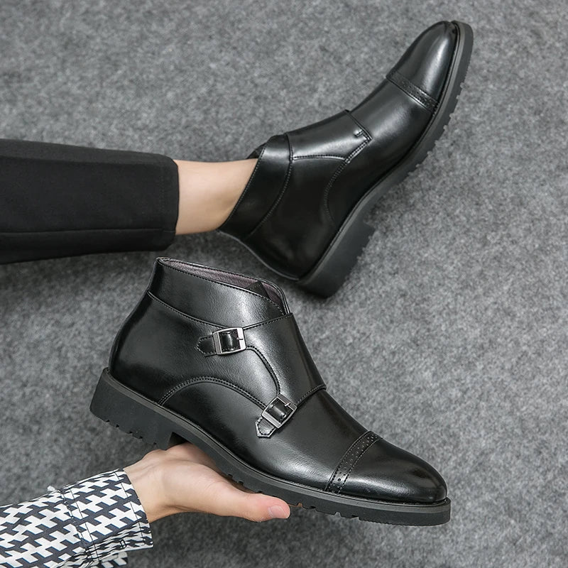 Parker - Double Buckle Ankle Boots