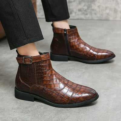 Dylan - Elegant Buckle Ankle Boots