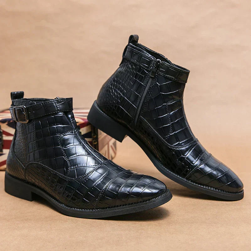 Dylan - Elegant Buckle Ankle Boots