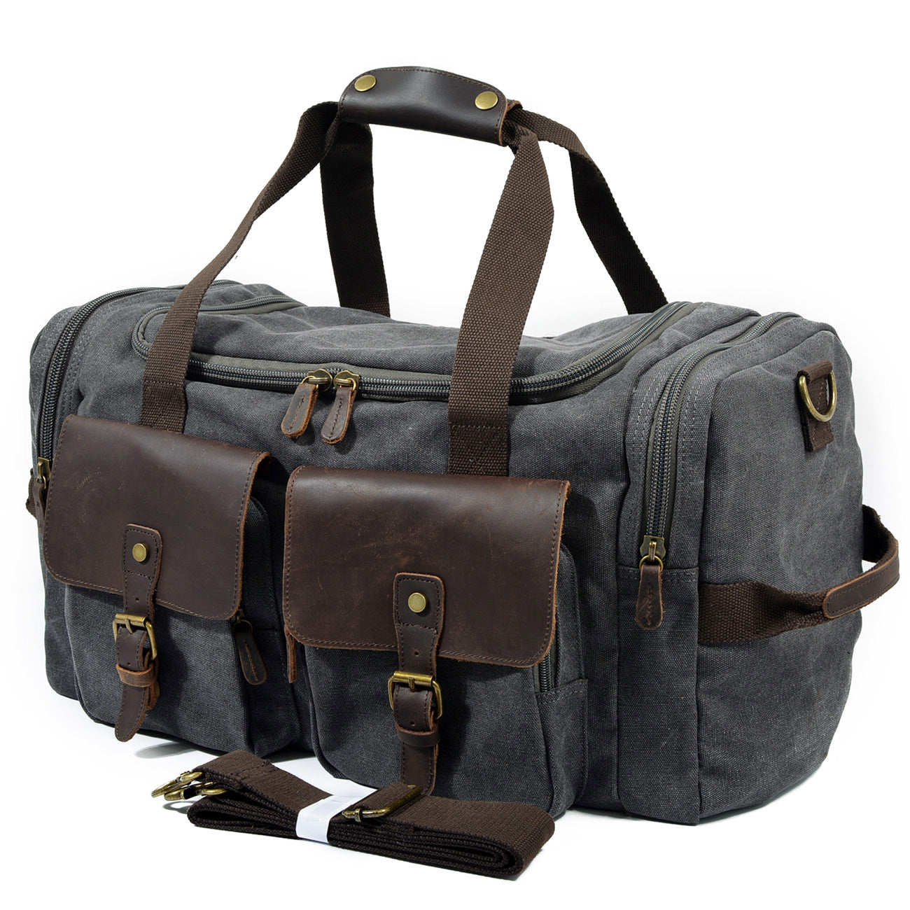 David - Men's Canvas Leather Duffle Bags
