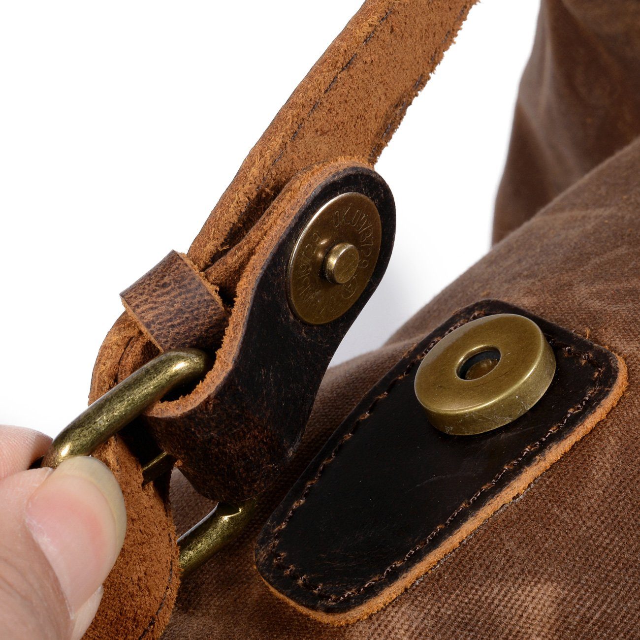 James - Vintage Canvas Leather Backpack