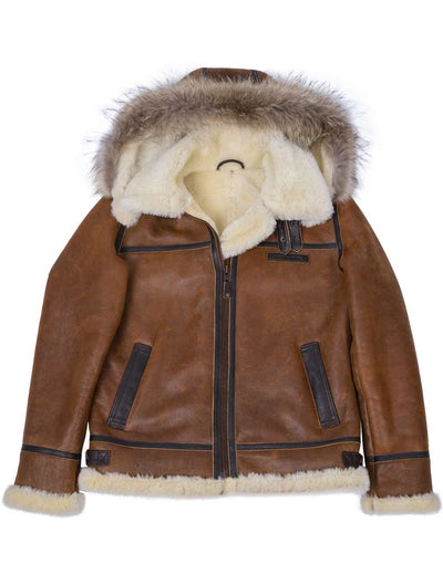 Aron - Bomber Jacket with Fur Hood