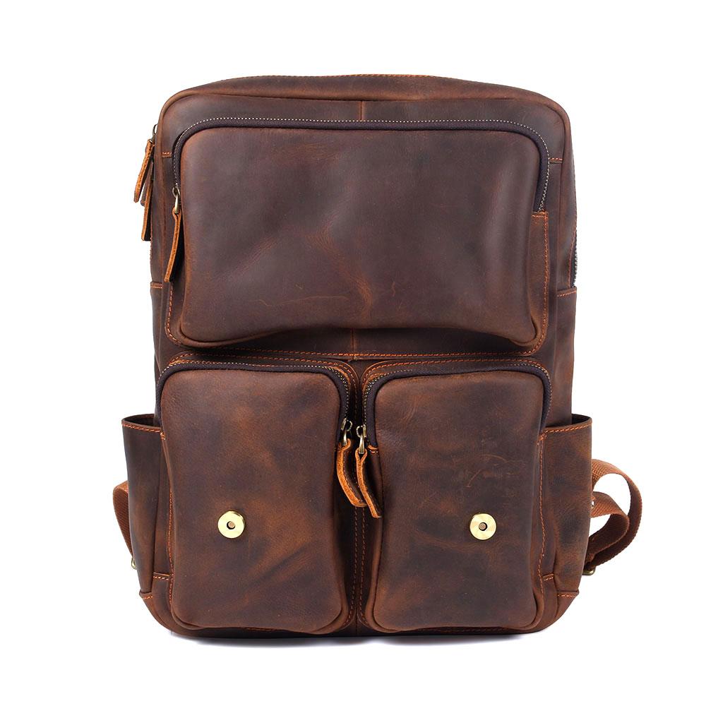 Robert - Retro Leather Travel Backpack