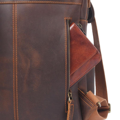 Robert - Retro Leather Travel Backpack