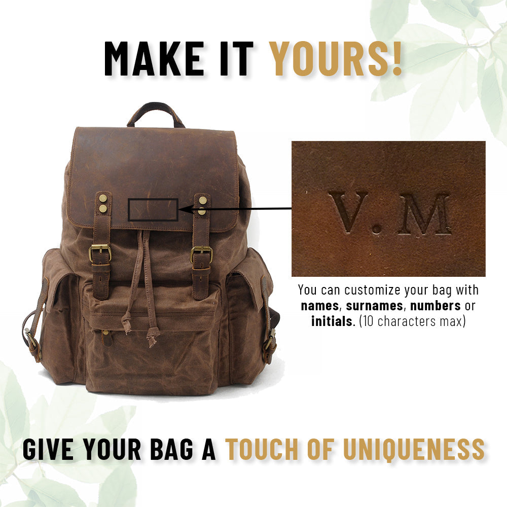 Jacob - Vintage Waxed Canvas Backpack