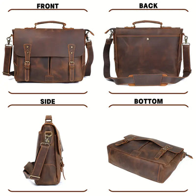 Mark - Retro Style Briefcase Messenger Bag