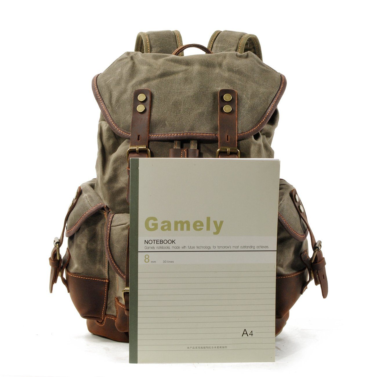 John - Heavy-Duty Canvas Hiking Backpack