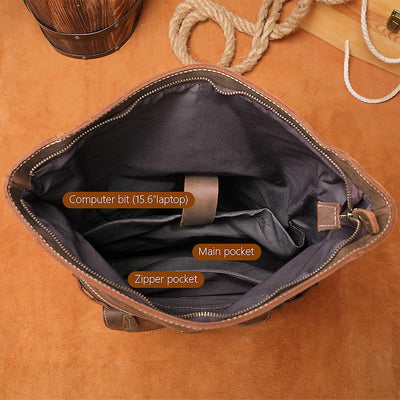 Larry - Men’s Retro Leather Rucksack