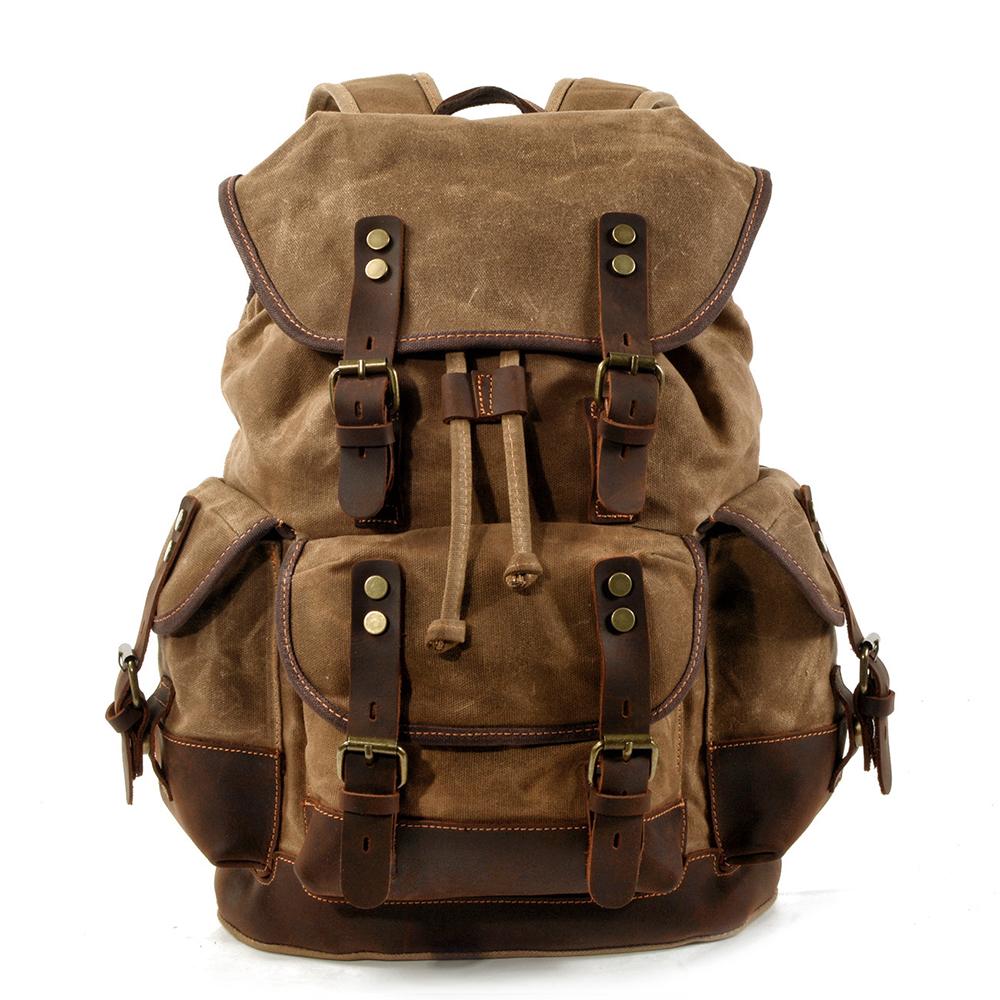 John - Heavy-Duty Canvas Hiking Backpack