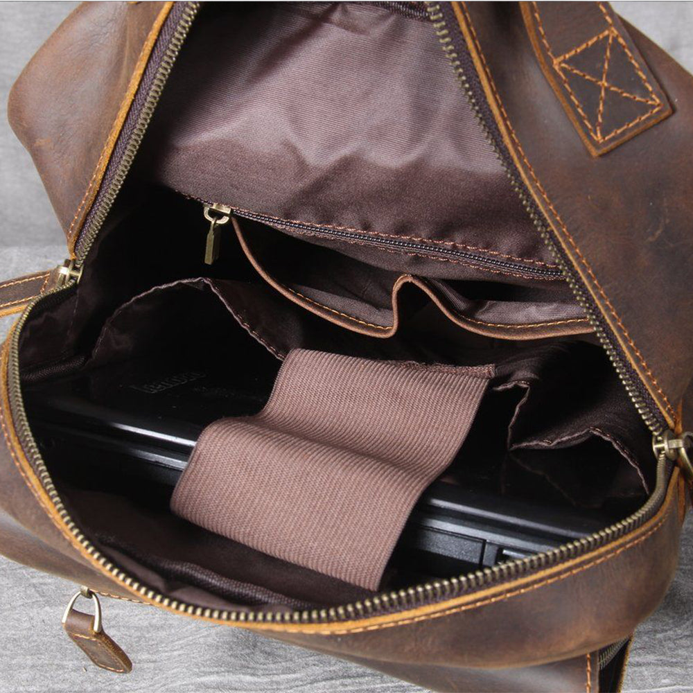 Jason - Premium Tan Leather Backpack