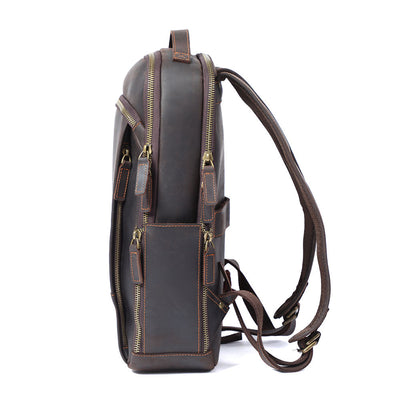 Andrew - Men’s Leather Laptop Rucksack