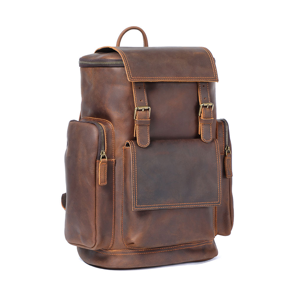 Charles - Men’s Leather Laptop Backpack