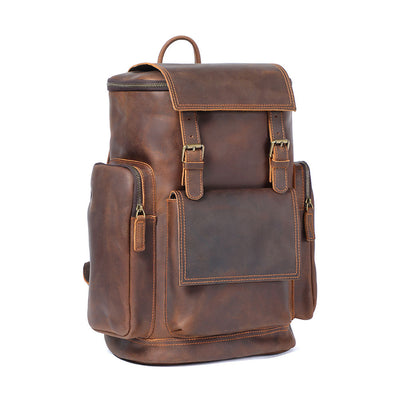 Charles - Men’s Leather Laptop Backpack