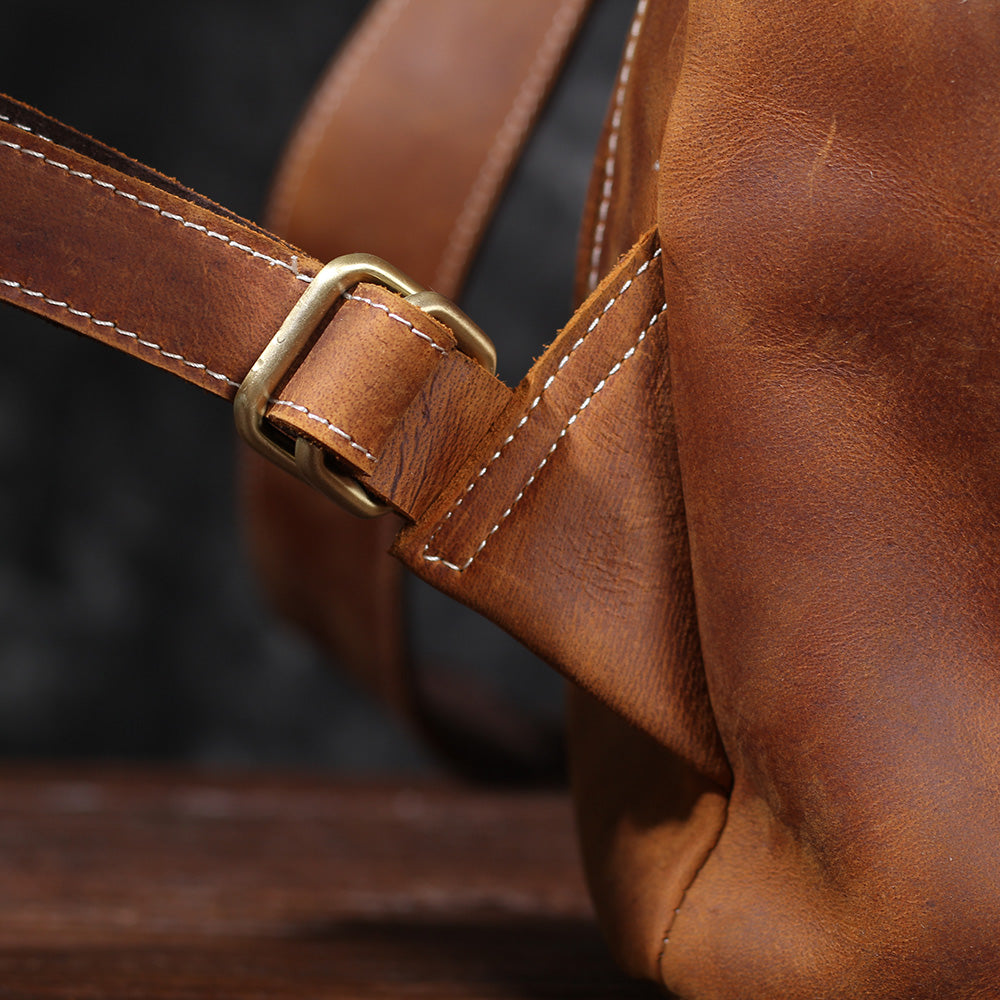 Jeffrey - Durable Classic Leather Knapsack