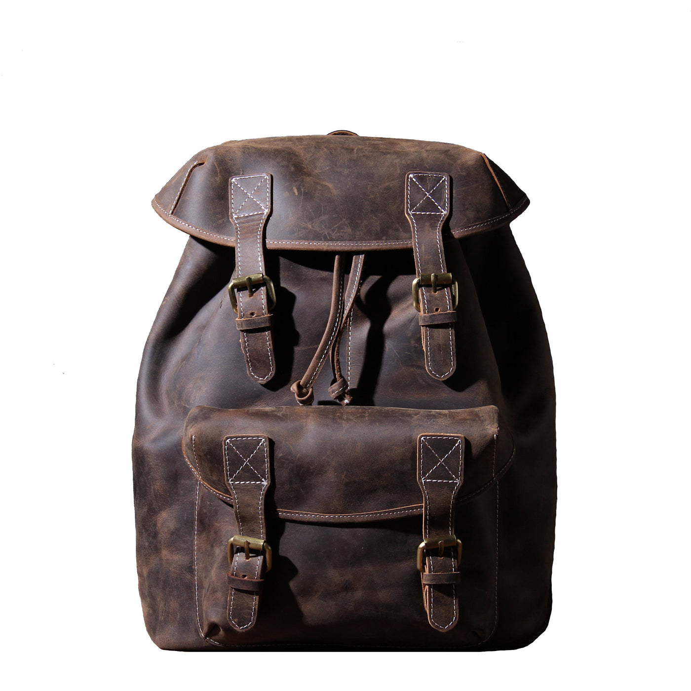 Jeffrey - Durable Classic Leather Knapsack