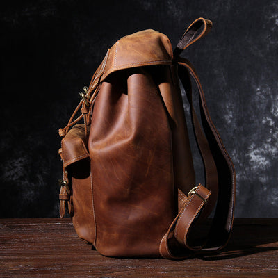Jeffrey - Durable Classic Leather Knapsack
