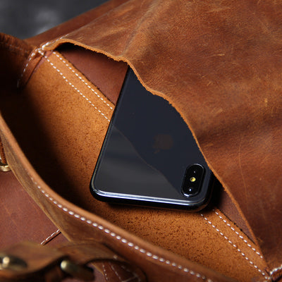 Jeffrey - Durable Classic Leather Knapsack