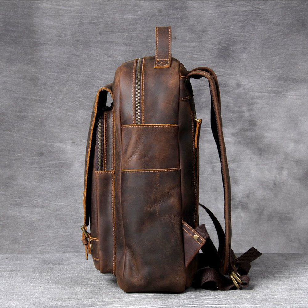Jason - Premium Tan Leather Backpack