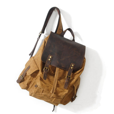 Jacob - Vintage Waxed Canvas Backpack