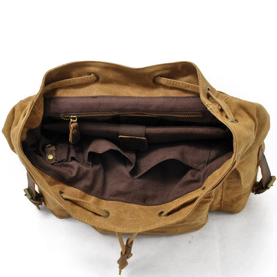 Jacob - Vintage Waxed Canvas Backpack