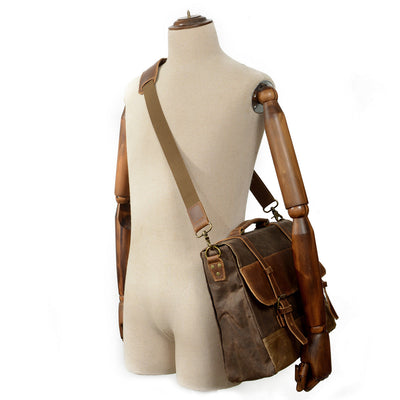 Jack - Water-Resistant Waxed Canvas Messenger Bag